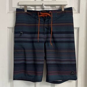 Prana Men's Multicolor Striped Board Shorts Size 31 UPF 50+